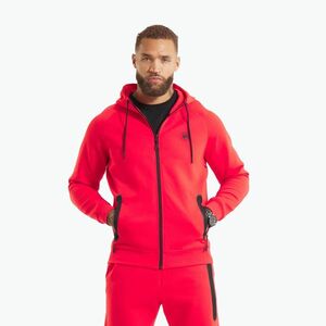 Férfi Pitbull Dogwood kapucnis cipzáras melegítőfelső fluo/piros (Dogwood Hooded Zip Sweatshirt 135040451001) kép