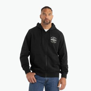 Férfi Pitbull fizikai kultúra kapucnis cipzáras melegítőfelső fekete (Physical Culture Hooded Zip Sweatshirt 135045900004) kép