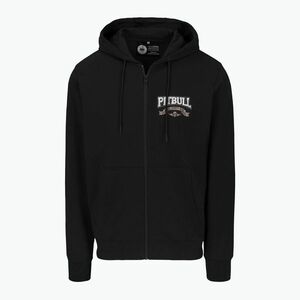 Férfi Pitbull Troublemaker kapucnis cipzáras melegítő fekete (Troublemaker Hooded Zip Sweatshirt 135049900001) kép