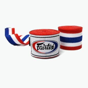 Fairtex Handwraps bokszkötszer 300 cm piros/fehér/kék (Handwraps HW2-THAI) kép