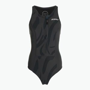Női egyrészes fürdőruha ZONE3 Yulex ujjatlan fekete/szürke (Yulex Sleeveless NA24WYSS101) kép