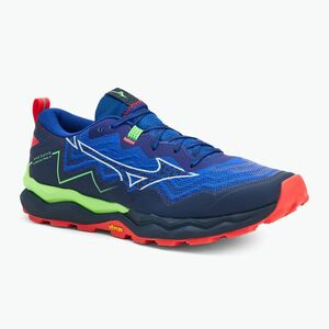 Férfi futócipő Mizuno Wave Daichi 9 reflex kék c/fehér/zöld geck (Wave Daichi 9 J1GJ257102) kép