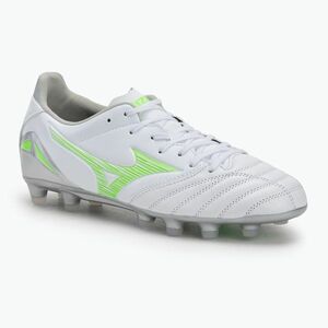 Férfi futballcipő Mizuno Morelia Neo IV Pro Md fehér/neonzöld/hűvös szürke 3c (Morelia Neo IV Pro Md P1GA253437) kép
