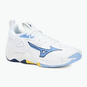 Mizuno Wave Momentum 3 röplabda cipő fehér/balwether kék/bel air kék (Wave Momentum 3 V1GA231297) kép