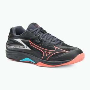 Mizuno Thunder Blade Z röplabdacipő fekete/neonlámpa/páva kék (Thunder Blade Z V1GA237006) kép
