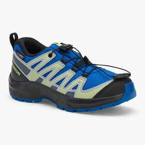 Salomon XA PRO V8 WP gyermek túrabakancs tengerészkék/fekete/éles zöld (XA PRO V8 WP L47729600) kép