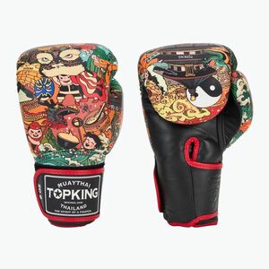 Top King Boxing Kultúra fekete boxkesztyűk (Boxing Culture TKBGCT-CN-BK) kép