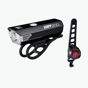 CatEye kerékpárvilágítás készlet AMPP 200 HL-EL042RC / ORB-RC TL-LD160RC fekete (AMPP 200 HL-EL042RC / ORB-RC TL-LD160RC 8900040) kép