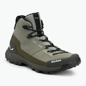 Salewa férfi túrabakancs Puez Leather Mid Ptx shadow / sötét olíva árnyék / dark olive (Puez Leather Mid Ptx 00-0000061459) kép