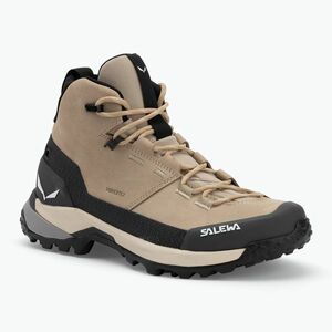 Salewa női túrabakancs Puez Leather Mid Ptx futóhomok / onyx (Puez Leather Mid Ptx 00-0000061460) kép