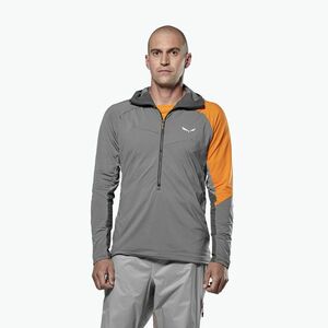 Férfi trekking pulóver Salewa NXT Hyb 1/2 Zip Tee csendes árnyékban (NXT Hyb 1/2 Zip Tee 00-0000029061) kép