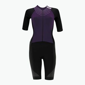 Női kerékpáros öltöny HUUB Pinnacle Tri Suit W fekete / szőlő (Pinnacle Tri Suit W PINNWLCSBG) kép