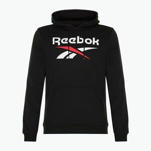 Férfi Reebok Identity Big Logo Fleece kapucnis pulóver fekete/fehér/vektor piros (Identity Big Logo Fleece Hoodie 100216165) kép