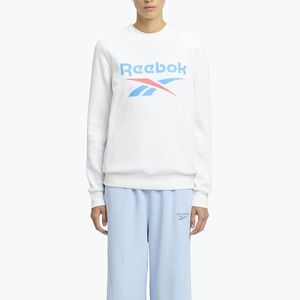 Női Reebok Identity Big Logo Fleece Crew fehér/korall/kék melegítőfelső (Identity Big Logo Fleece Crew 100215200) kép