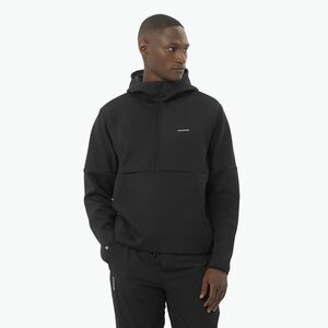 Férfi Salomon SHAKEout Half Zip kapucnis melegítőfelső mélyfekete (SHKout Half Zip Hooded LC2421100) kép