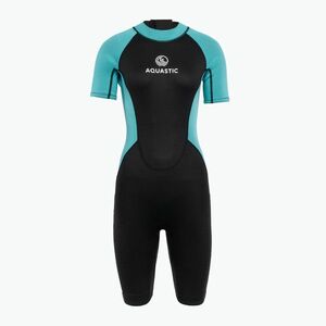 Női úszóruha AQUASTIC Wavey WMNS 2 mm fekete/mint (Wavey WMNS AQS-B5AP027-BLK) kép