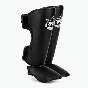 RAJA BOXING Könnyűsúlyú sípcsontvédők Sípcsont- és lábfejvédők valódi bőrből fekete (Lightweight Shin Guards Genuine Leather RSG-GL-BC) kép