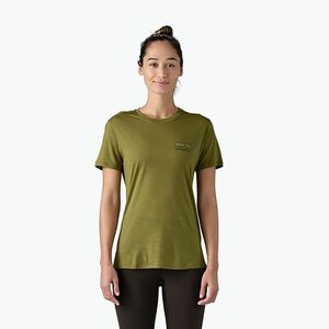 Női Patagonia Cap Cool Merino Blend grafikus ing fitz roy veszteség: öblített zöld (Cap Cool Merino Blend Graphic Shirt 44595) kép