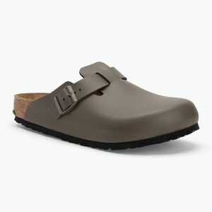 BIRKENSTOCK flip-flop Boston NL Regular sima bőr beton szürke (Boston NL Regular 1029079) kép