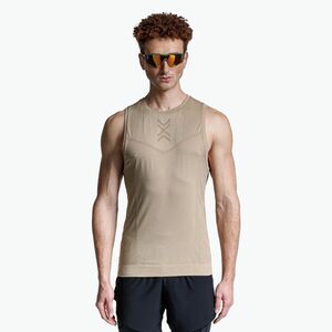 Férfi X-Bionic Xceed Run homok/sötét homok futó felső (Xceed Run Tank Top XCRTTTS25M) kép
