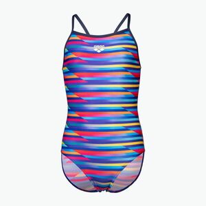 Gyermek egyrészes fürdőruha arena Racing Stripe Lightdrop Back multi/navy/navy/navy (Racing Stripe Lightdrop Back 009006/570) kép