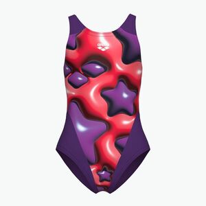 Arena Star Shaped Swim Tech L szilva/világos korall multi gyermek egyrészes fürdőruha (Star Shaped Swim Tech L 008169/950) kép