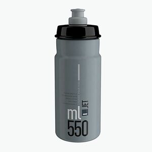 Elite Jet 550 ml-es kerékpáros palack szürke/fekete logóval (Jet EL01904104) kép