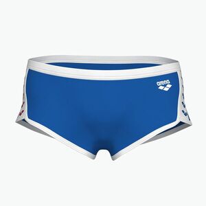 Férfi arena Icons Swim Alacsony derekú rövid egyszínű, királyi/fehér úszónadrág (Icons Swim Low Waist Short Solid 005046/702) kép