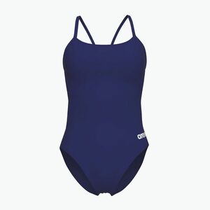 Női egyrészes fürdőruha arena Lace Back Solid navy/fehér (Lace Back Solid 004651/701) kép