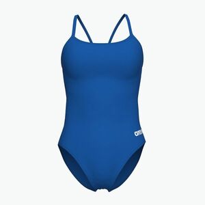 Női egyrészes fürdőruha arena csipke hátul egyszínű királyi/fehér (Lace Back Solid 004651/702) kép