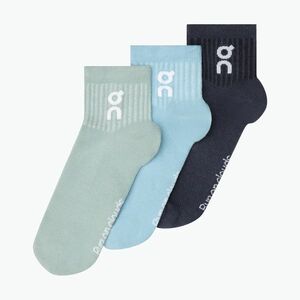 On Logo Sock Mid 3 pár mosás/tengerészkék (Logo Sock Mid 2UF10520331) kép