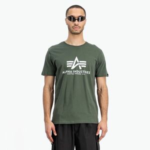 Alpha Industries férfi Basic sötét olajzöld póló (Basic 100501) kép