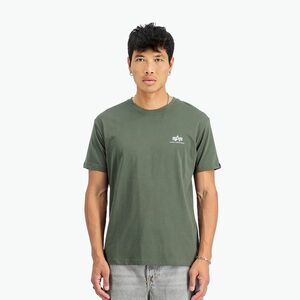 Férfi Alpha Industries Basic Small Logo póló sötét olívazöld (Basic Small Logo 188505) kép