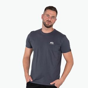 Férfi Alpha Industries Basic Small Logo póló szürkefekete (Basic Small Logo 188505) kép