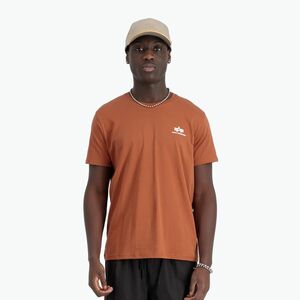 Férfi Alpha Industries Basic Small Logo póló mogyoróbarna (Basic Small Logo 188505) kép