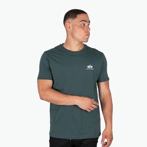 Férfi Alpha Industries Basic Small Logo póló tengerészgyári zöld (Basic Small Logo 188505) kép
