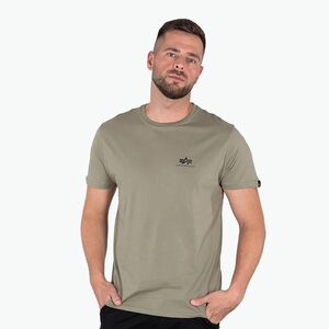 Férfi Alpha Industries Basic Small Logo olívaolajos póló (Basic Small Logo 188505) kép