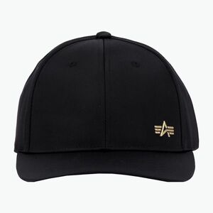 Alpha Industries férfi Metal Label fekete/csillogó arany baseball sapka (Metal Label 156905) kép
