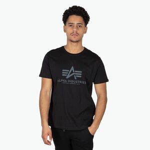 Alpha Industries férfi Basic Rainbow fényvisszaverő póló fekete (Basic Rainbow Reflective 100501RR) kép