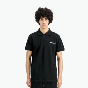 Férfi Alpha Industries Basic Polo Small Logo póló fekete (Basic Polo Small Logo 106600) kép
