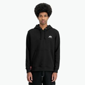 Férfi Alpha Industries Basic Small Logo kapucnis pulóver fekete (Basic Small Logo Hoodie 196318) kép
