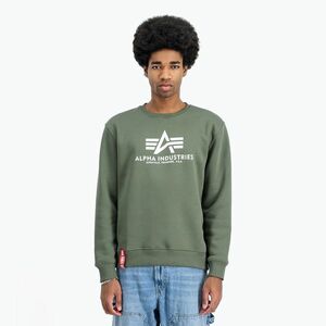 Alpha Industries férfi Basic sötét olívazöld pulóver (Basic 178302) kép