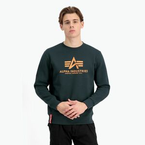 Férfi Alpha Industries Basic sötét petrol színű pulóver (Basic 178302) kép