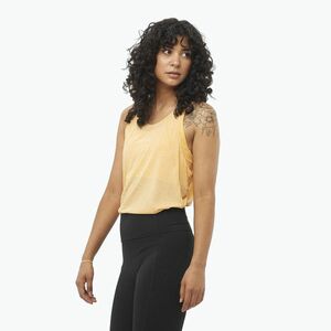 Női futó tank top Salomon SHAKEout Air Tank meleg barna (Shakeout Air Tank LC2422200) kép