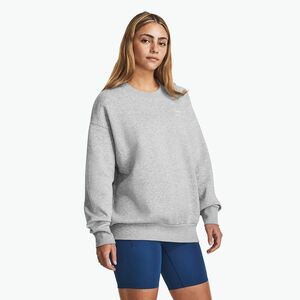 Under Armour női pulóver Icon Fleece Crew mod szürke light heather/fehér (Icon Fleece Crew 1379475-012) kép
