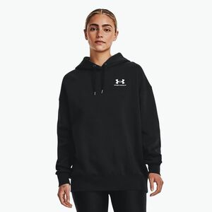 Női Under Armour Icon Fleece kapucnis pulóver fekete/fehér (Icon Fleece Hoodie 1379495-001) kép
