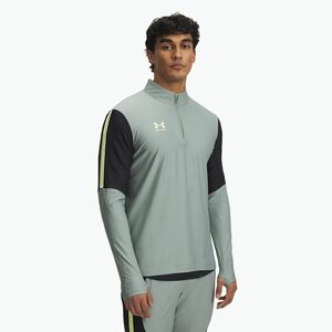 Under Armour férfi futball pulóver Challenger Pro 1/4 Zip szilikazöld / fekete / szonikus sárga (Challenger Pro 1/4 Zip 1382114-348) kép