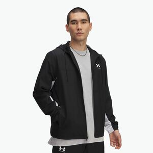 Férfi Under Armour Rival Woven Windbreaker dzseki fekete/fekete/fehér (Rival Woven Windbreaker 1390149-001) kép