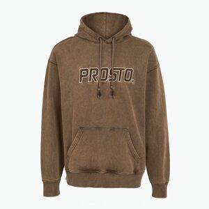 Férfi PROSTO kockás kapucnis pulóver sötétbarna (Checked Hoodie KL251MSWE2212) kép