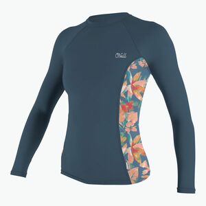 Női úszás hosszú ujjú O'Neill Side Print Rash Guard copen blue/painted tropics (Side Print Rash Guard 5406S-IL4) kép